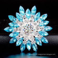 China atacado fashional rhinestone flor broche coréia para convites do casamento